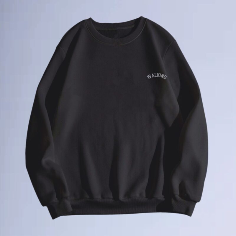 Preto — moletom gola careca curved small