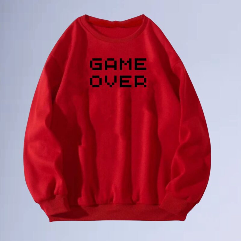Vermelho — Moletom gola careca game over