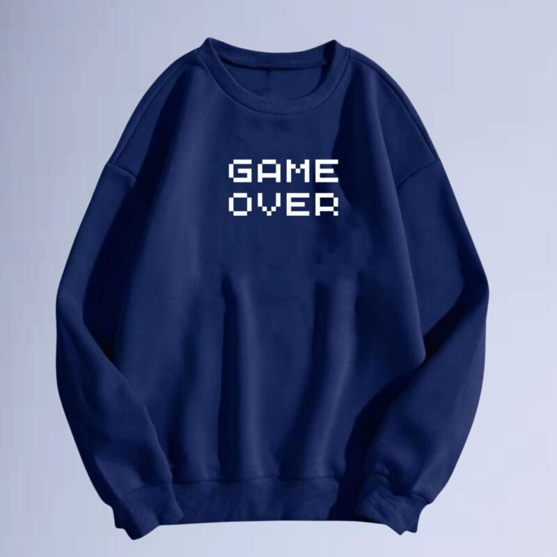 Azul Marinho — Moletom gola careca game over