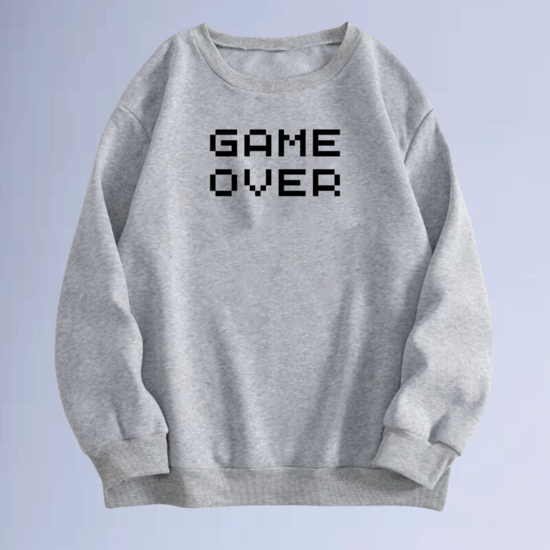 Cinza Mescla — Moletom gola careca game over