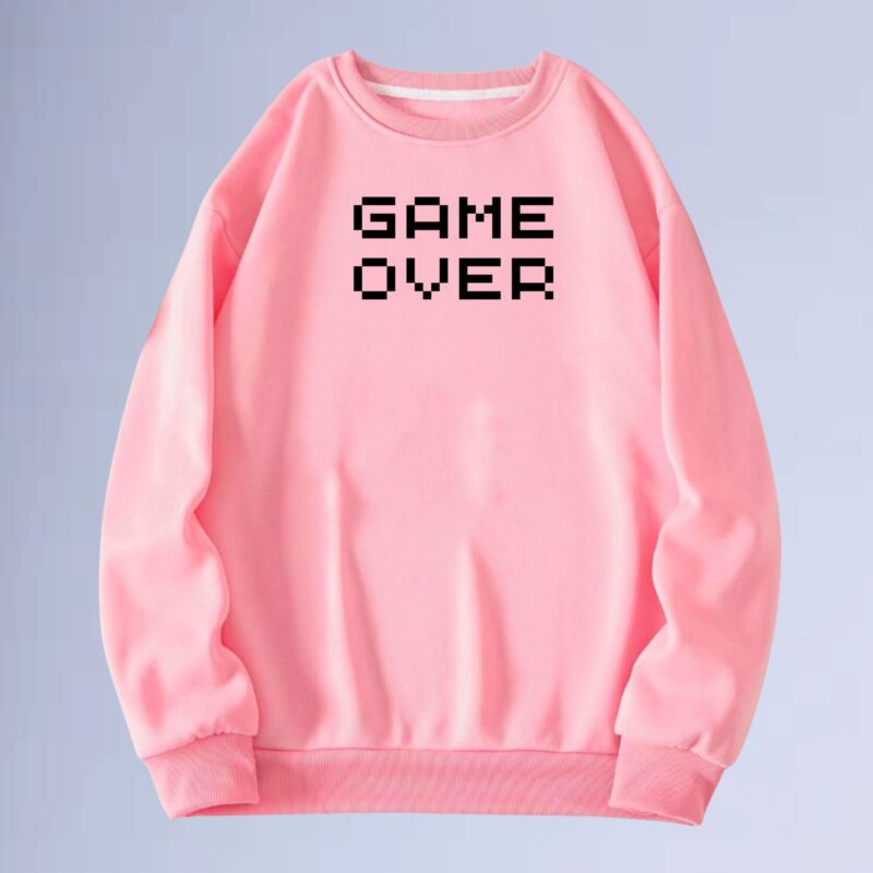 Rosa — Moletom gola careca game over