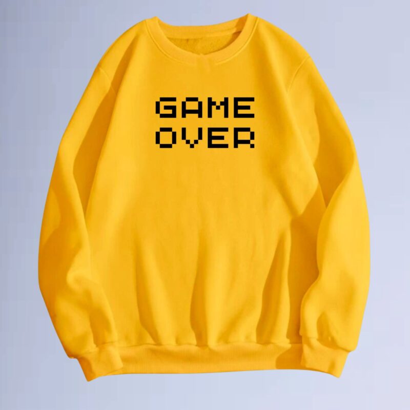 Amarelo — Moletom gola careca game over