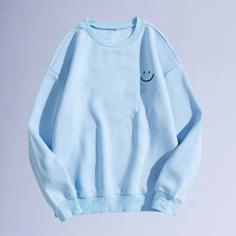 Azul bb — moletom gola careca left smilie