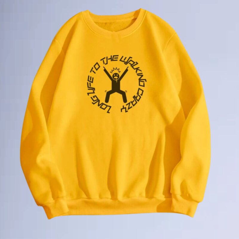 Amarelo — moletom gola careca long life