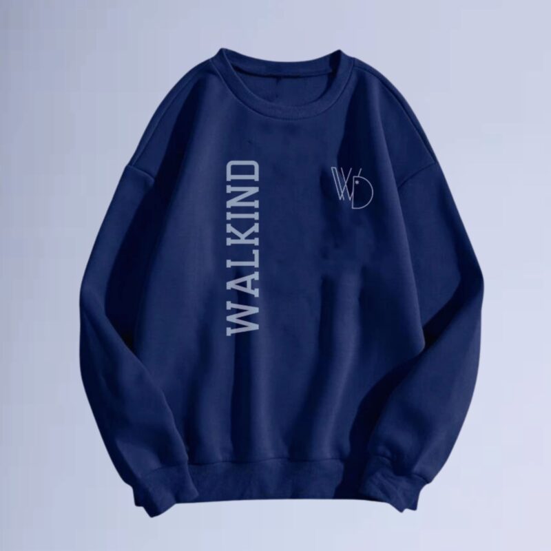 Azul Marinho — moletom gola careca name logobox