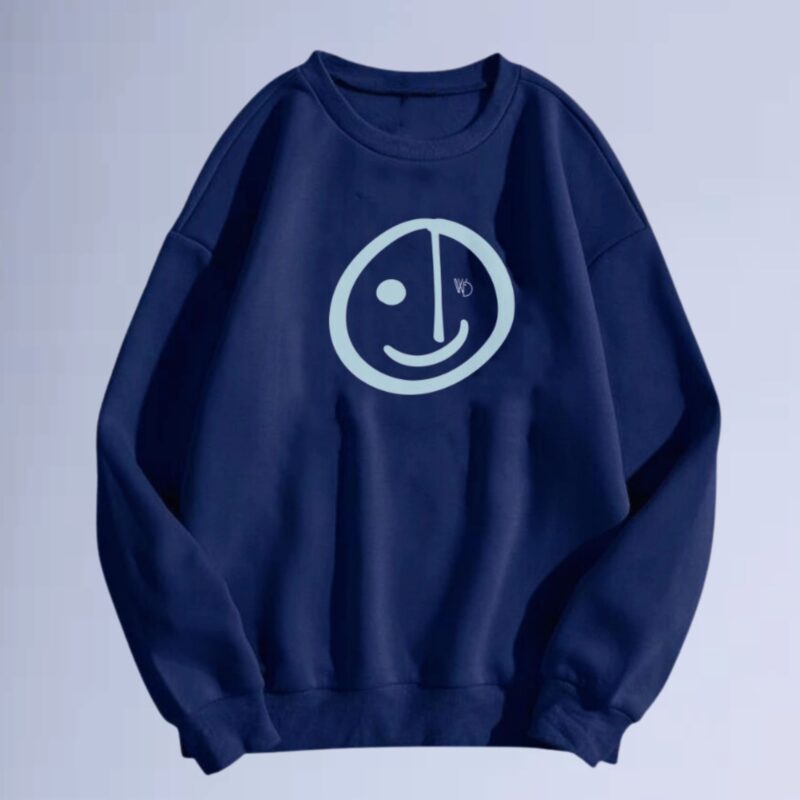 Azul Marinho — moletom gola careca smilie street