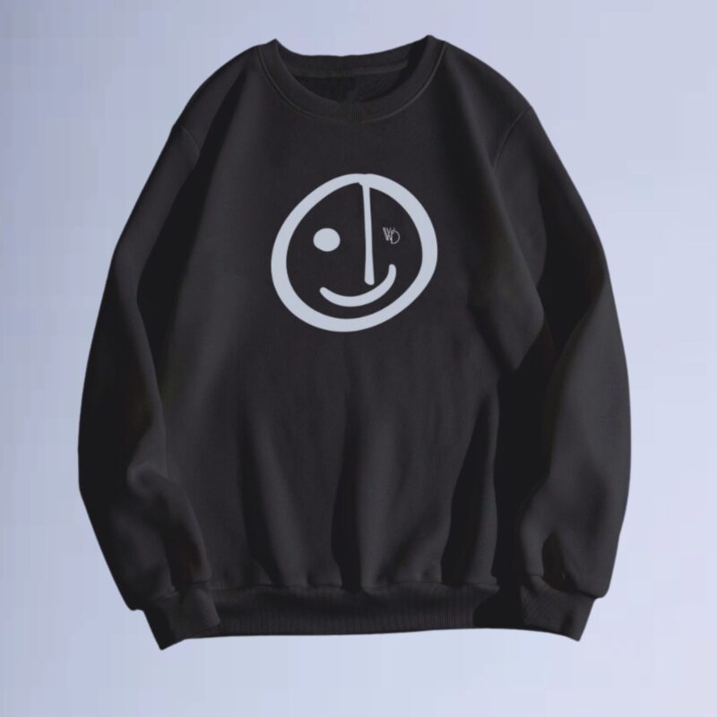 Preto — moletom gola careca smilie street