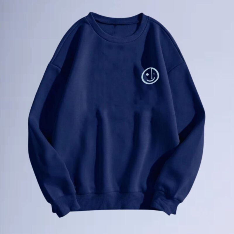 Azul Marinho — moletom gola careca smilie street small