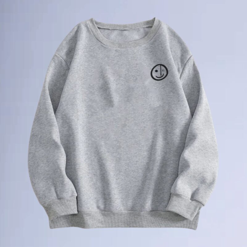Cinza Mescla — moletom gola careca smilie street small