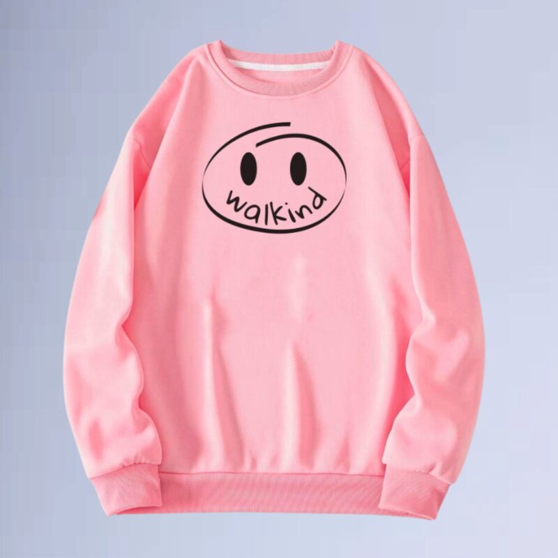 Rosa — moletom gola careca walkind allehujah