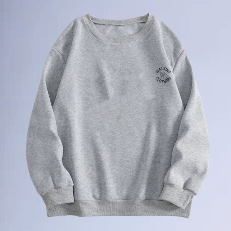 Cinza Mescla — moletom gola careca walkind clothing small