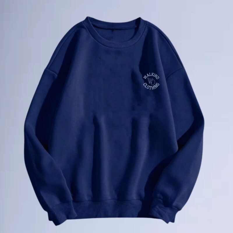 Azul Marinho — moletom gola careca walkind clothing small