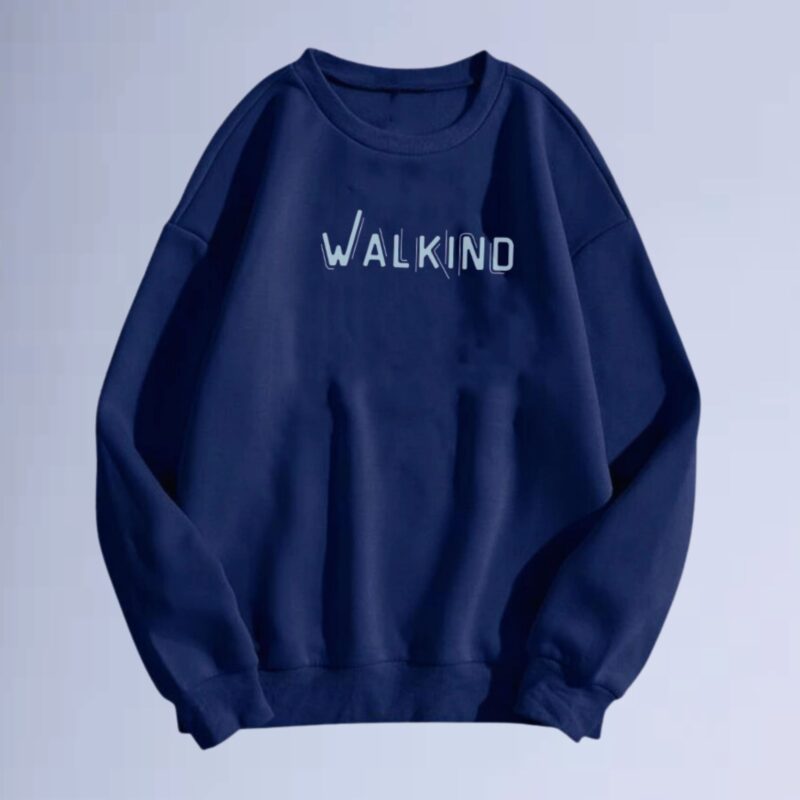 Azul Marinho — moletom gola careca walkind contorn