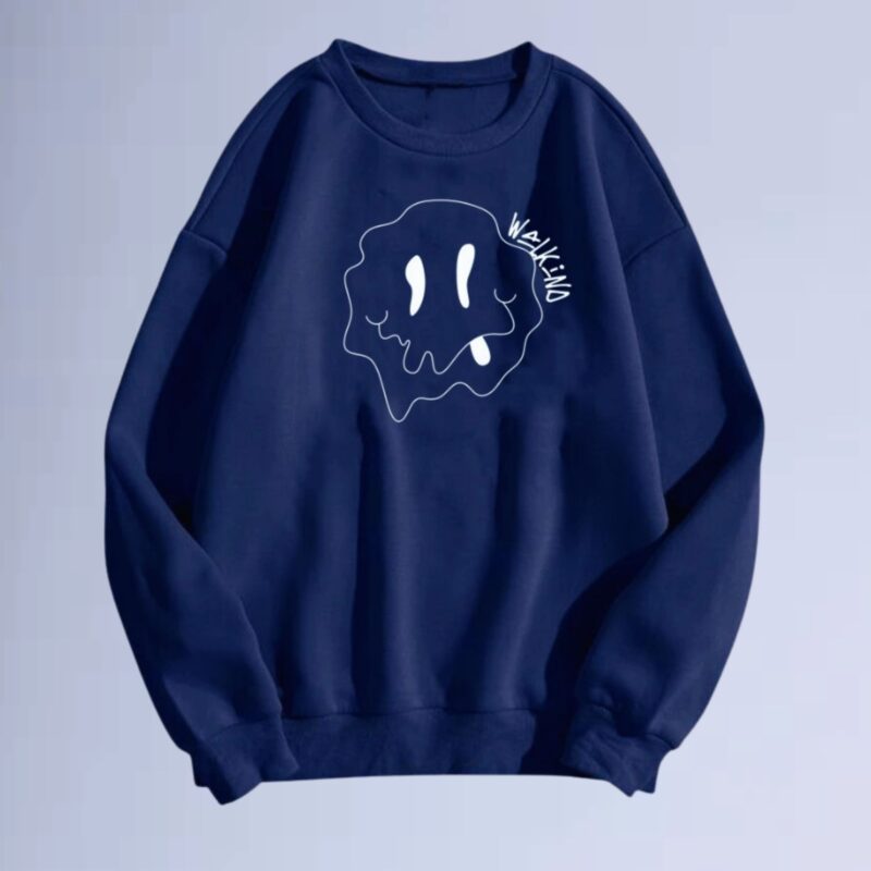 Azul Marinho — moletom gola careca walkind crazy
