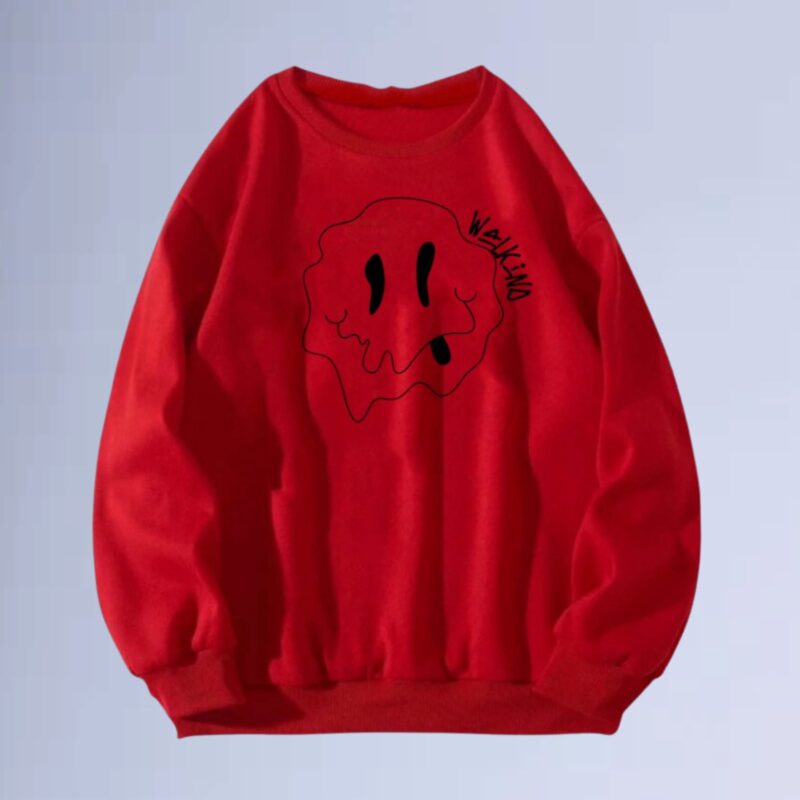 Vermelho — moletom gola careca walkind crazy