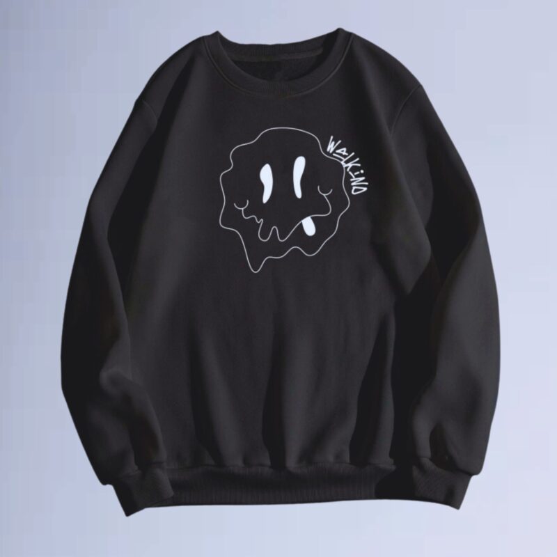 Preto — moletom gola careca walkind crazy