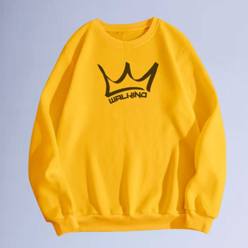 Amarelo — moletom gola careca walkind crown