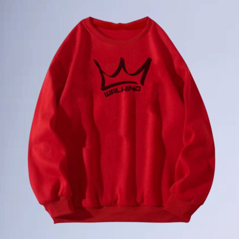 Vermelho — moletom gola careca walkind crown