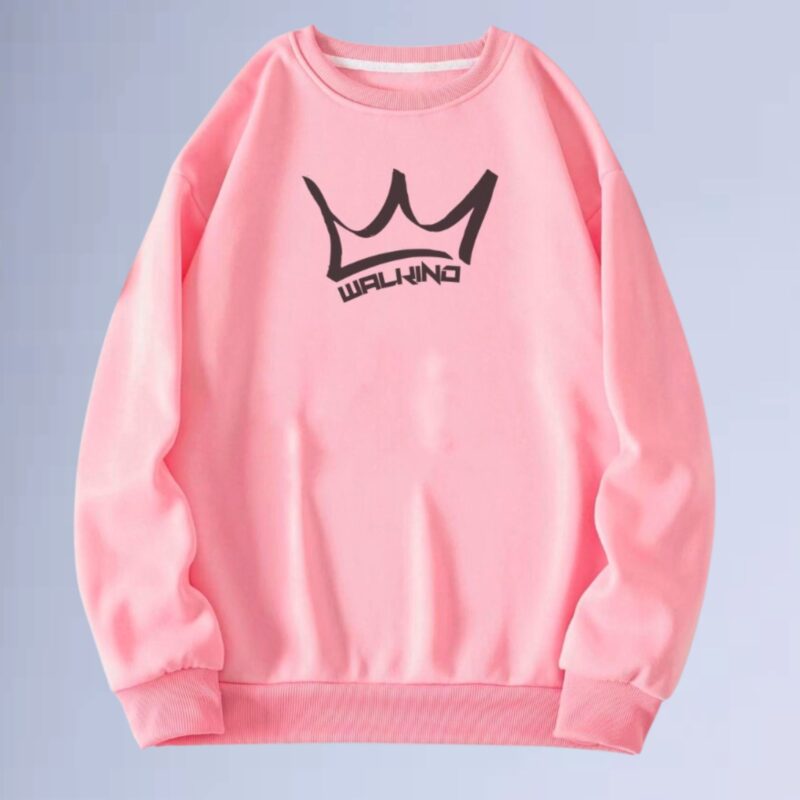Rosa — moletom gola careca walkind crown