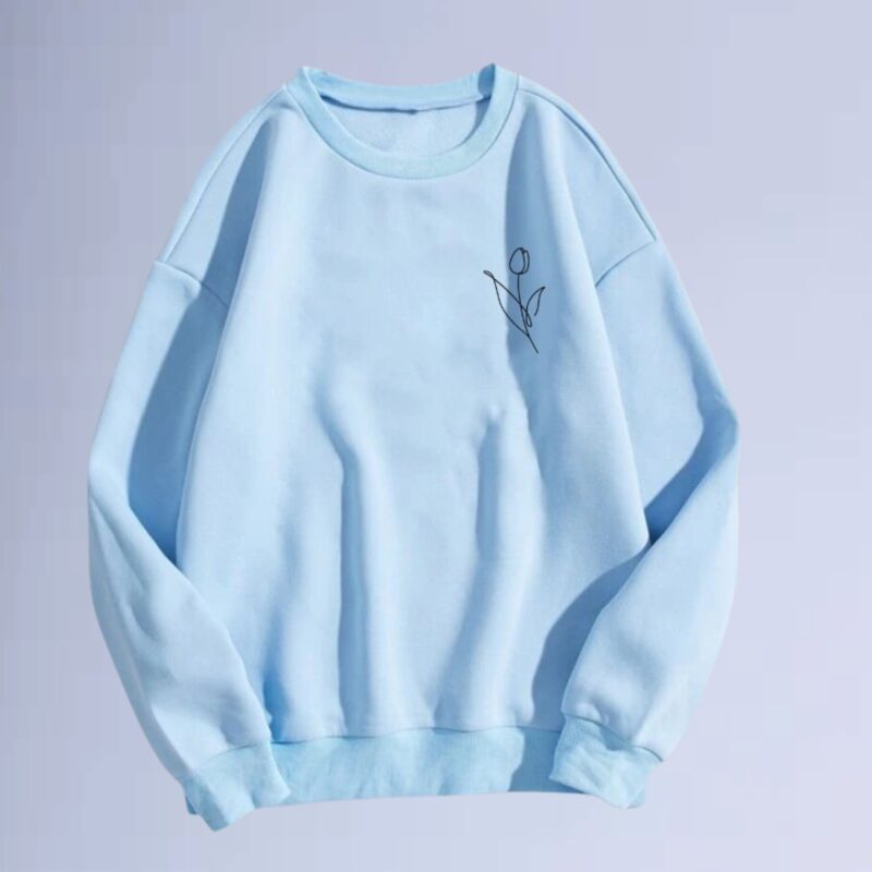 Azul bb — moletom gola careca walkind flower