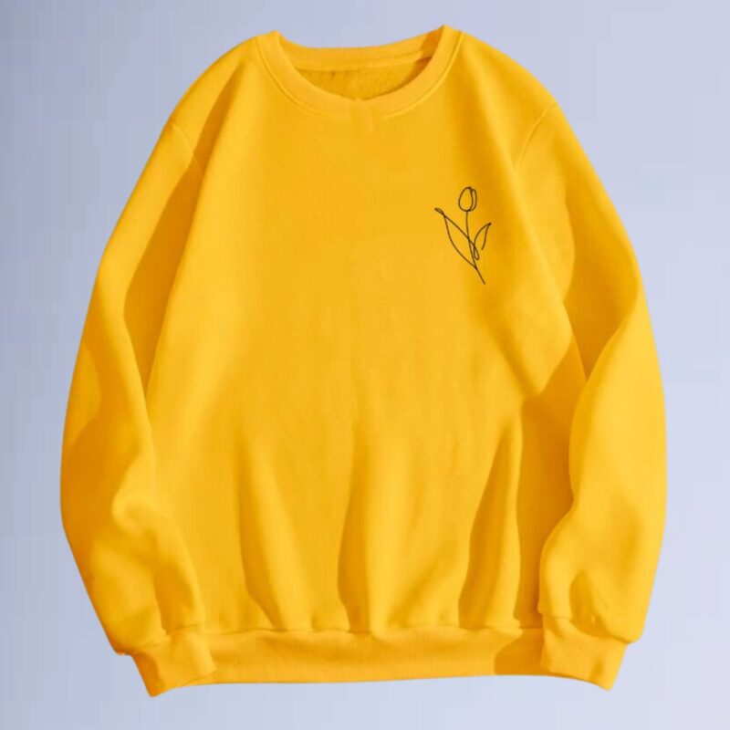 Amarelo — moletom gola careca walkind flower
