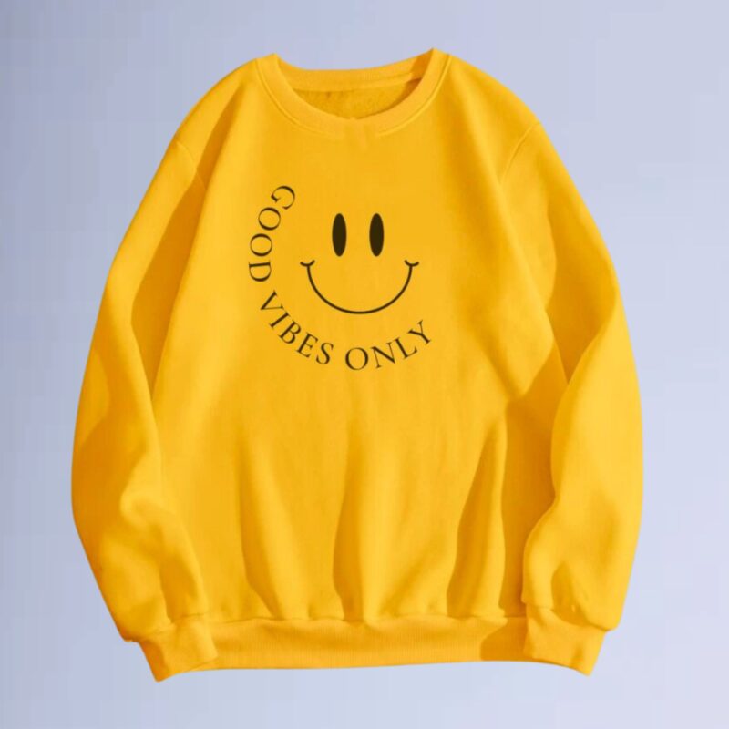 Amarelo — moletom gola careca walkind good vibes