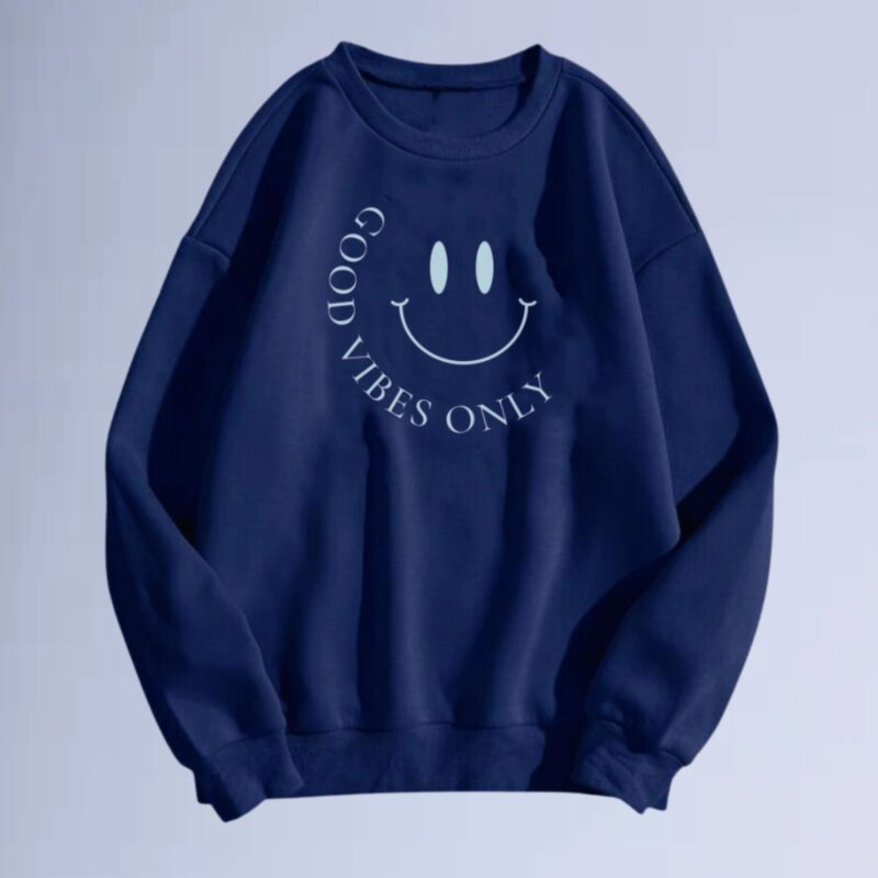 Azul Marinho — moletom gola careca walkind good vibes