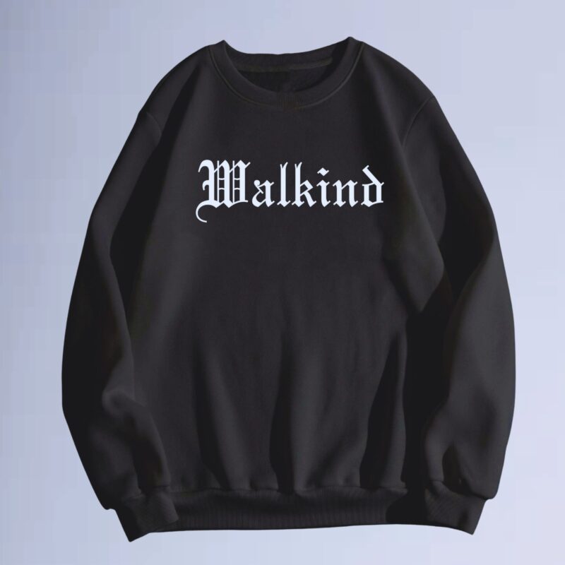 Preto — moletom gola careca walkind ingles antigo