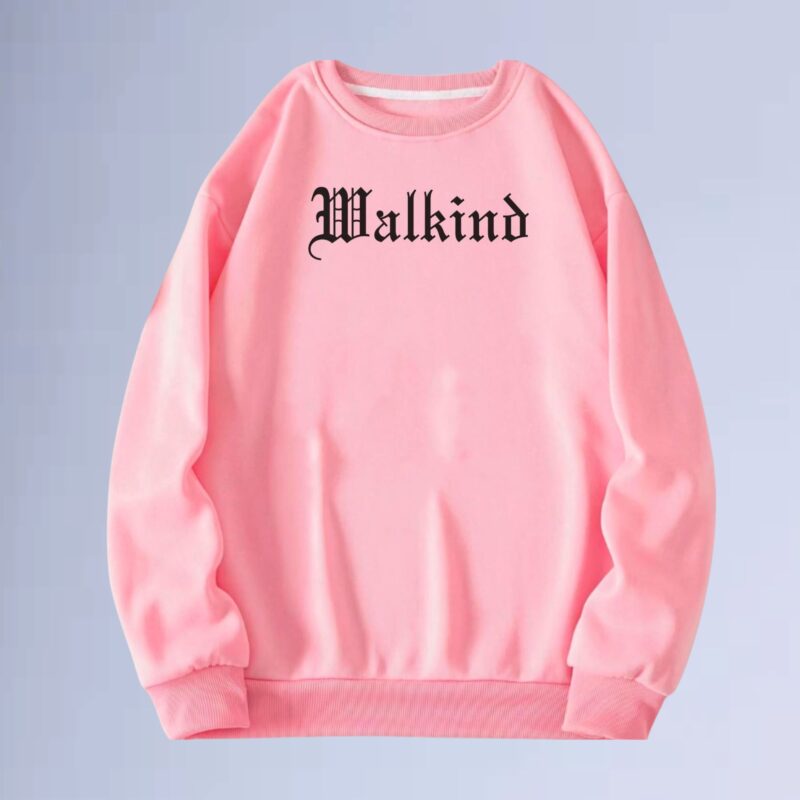 Rosa — moletom gola careca walkind ingles antigo
