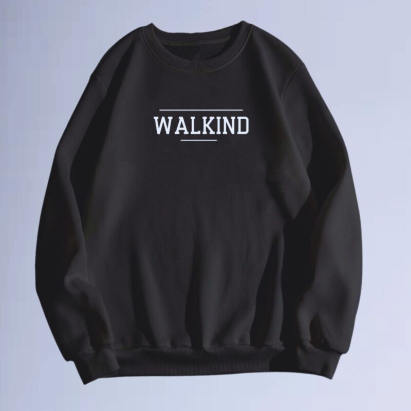 Preto — moletom gola careca walkind list