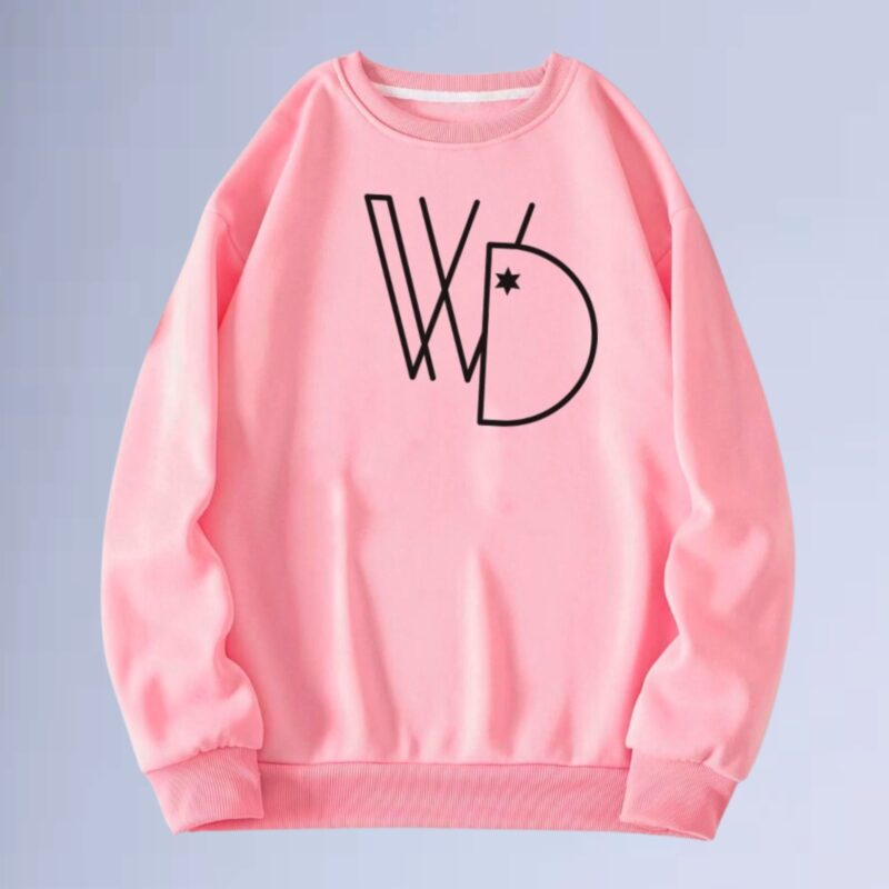 Rosa — moletom gola careca walkind logobox