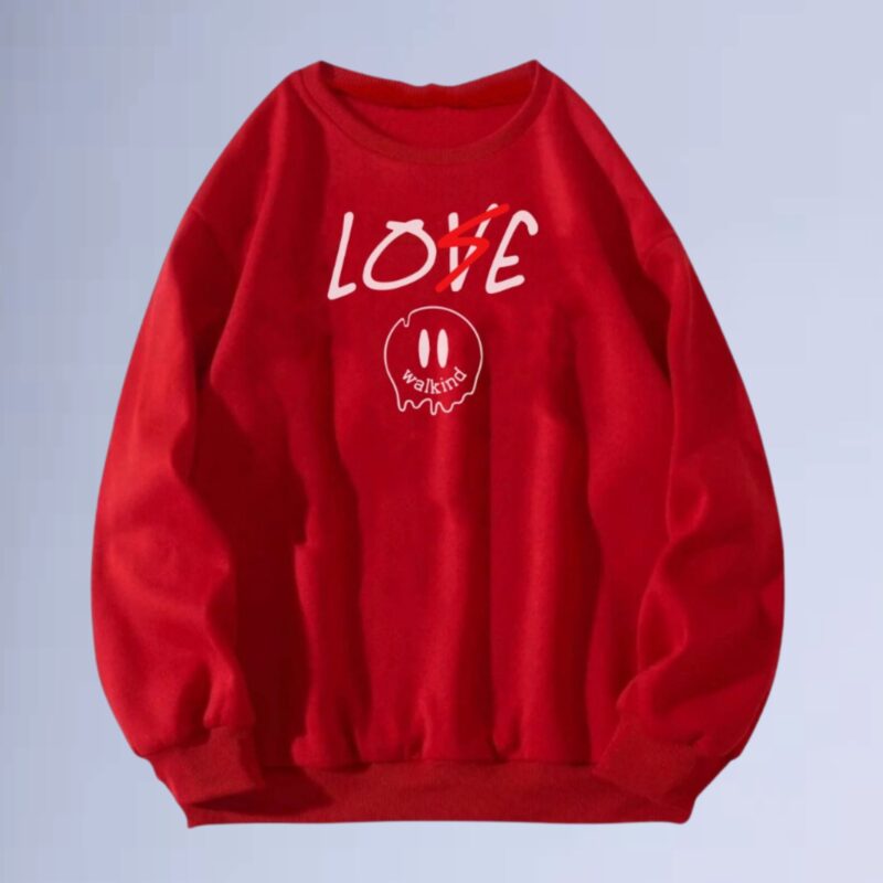 Vermelho — moletom gola careca walkind love lose