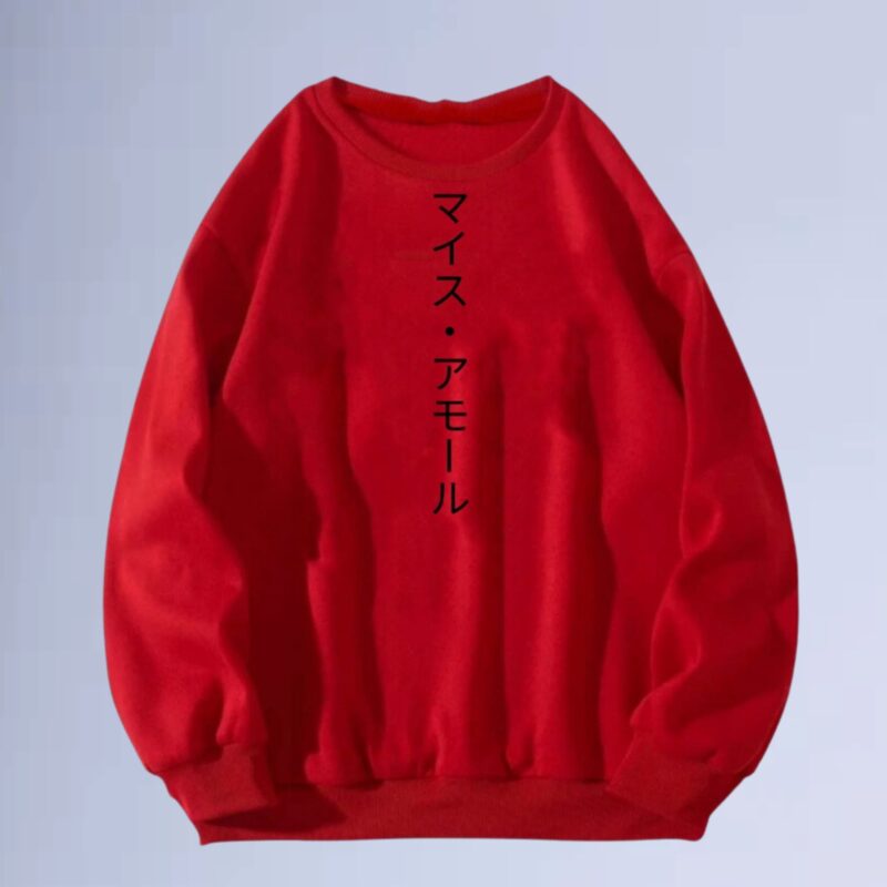 Vermelho — moletom gola careca walkind mais amor