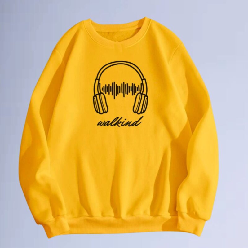Amarelo — moletom gola careca walkind music headphone – Copia