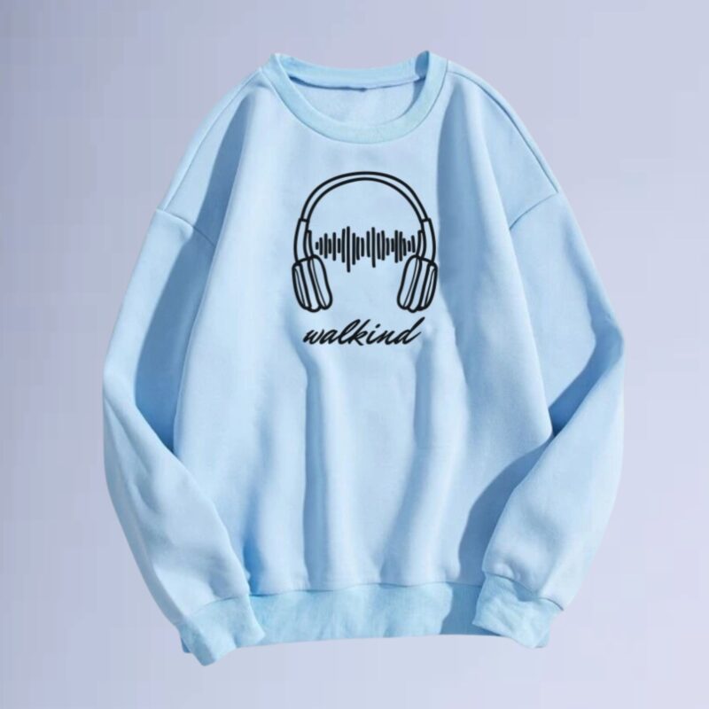 Azul bb — moletom gola careca walkind music headphone – Copia