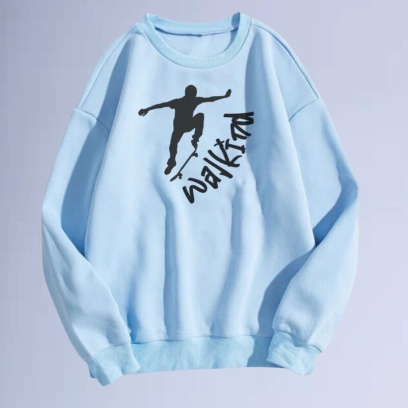 Azul bb — moletom gola careca walkind  skateboarder