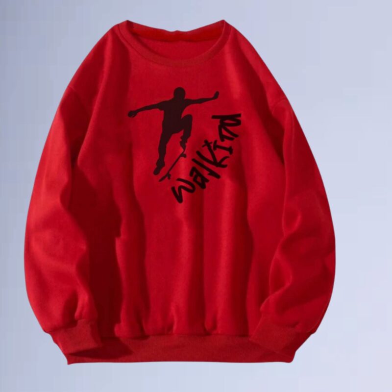 Vermelho — moletom gola careca walkind  skateboarder