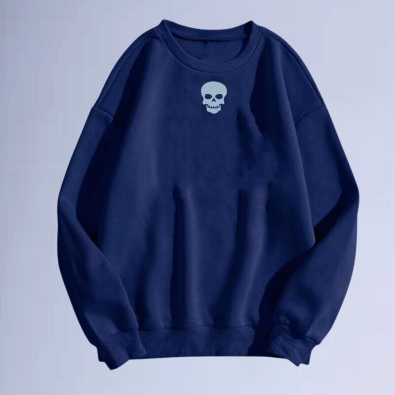 Azul Marinho — moletom gola careca walkind skull
