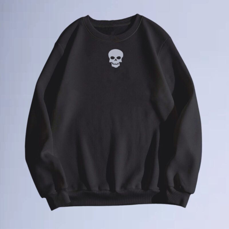 Preto — moletom gola careca walkind skull