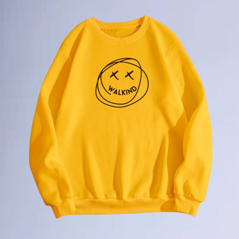Amarelo — moletom gola careca walkind smilie