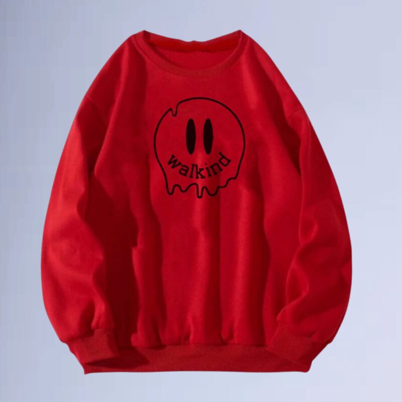 Vermelho — moletom gola careca walkind smilie melt – Copia