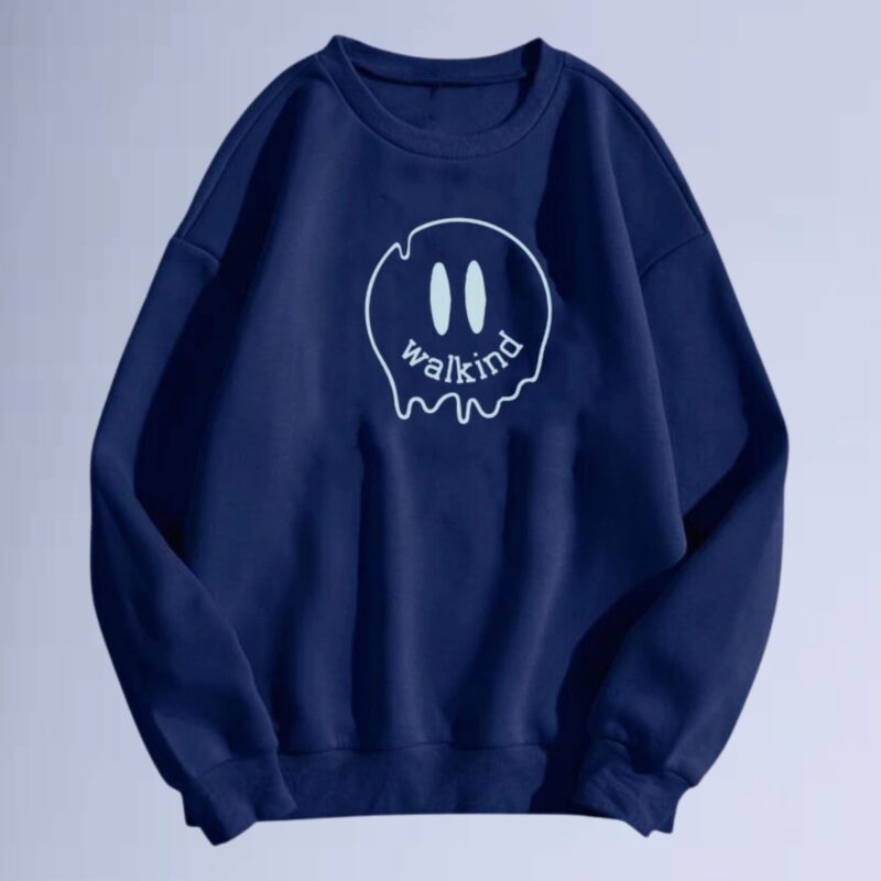 Azul Marinho — moletom gola careca walkind smilie melt – Copia