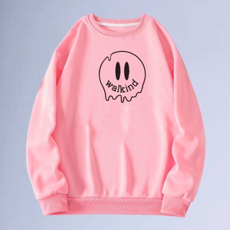Rosa — moletom gola careca walkind smilie melt – Copia
