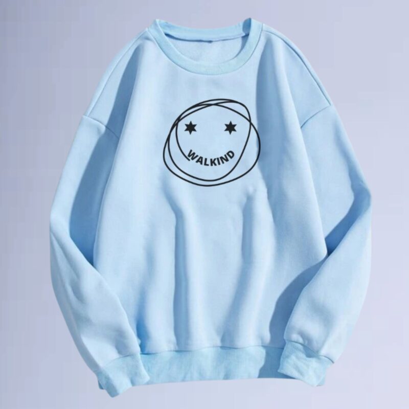 Azul bb — moletom gola careca walkind smilie star