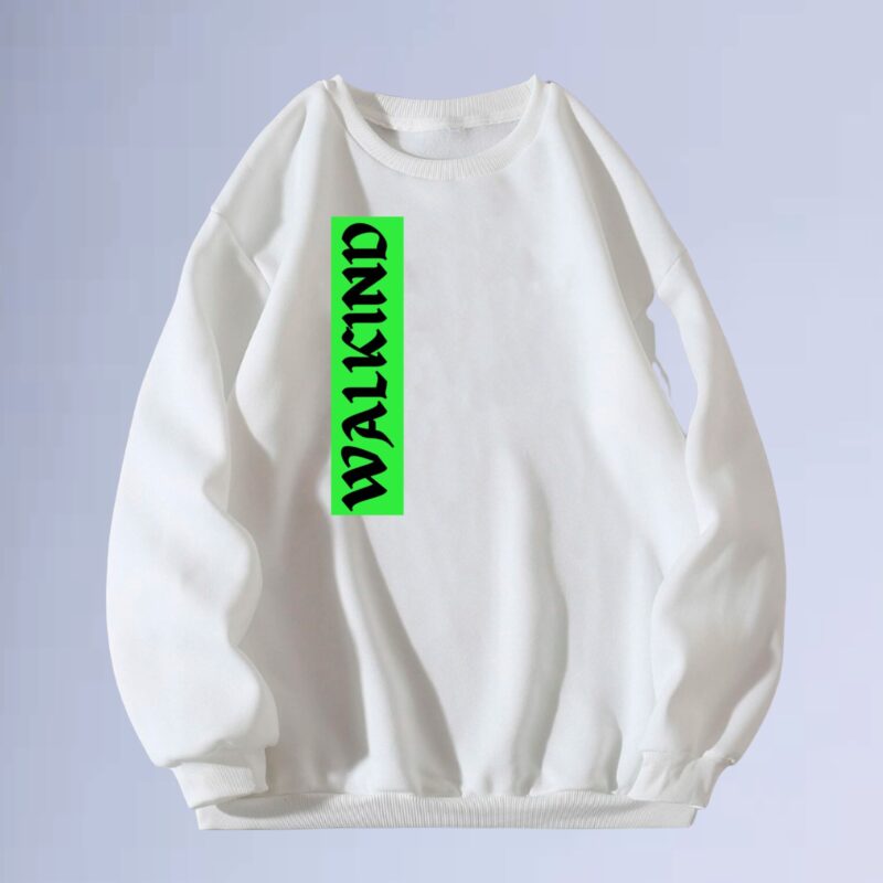 Cinza Mescla — moletom gola careca walkind street green