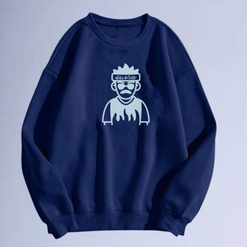 Azul Marinho — moletom gola careca walkind swag