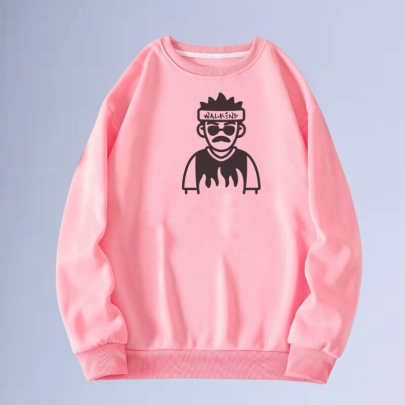 Rosa — moletom gola careca walkind swag