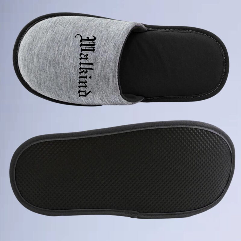 Cinza/Preto — pantufa walkind ingles antigo