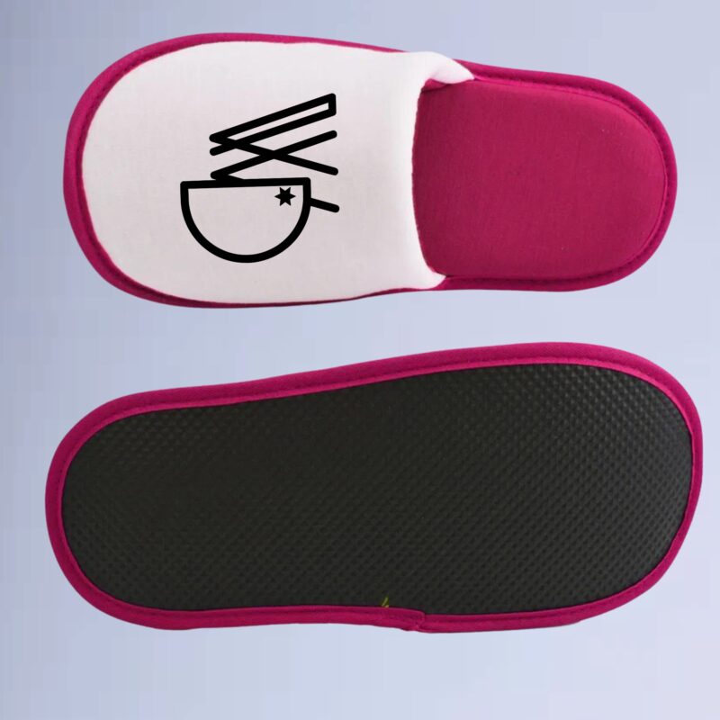 Rosa/Branco — pantufa walkind logobox