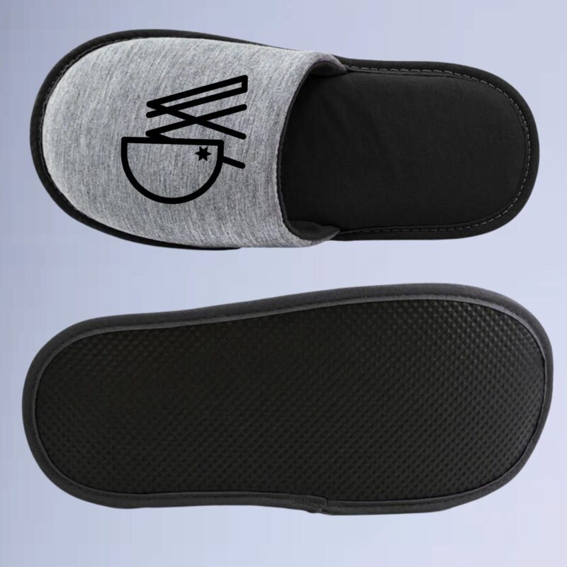 Cinza/Preto — pantufa walkind logobox